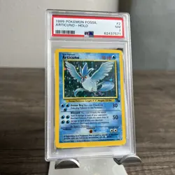 Articuno Holo Fossil 2/62 Pokemon Card Unlimited PSA 7 NM - Image 1