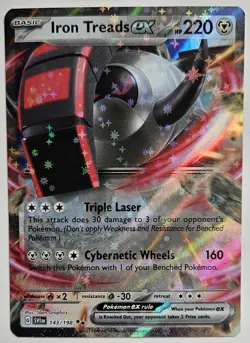 Iron Treads ex 143/198- Scarlet & Violet Base Set- Holo Double Rare- Pokemon TCG - Image 1