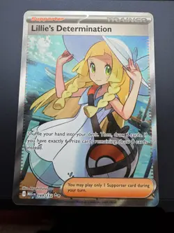 Lillie's Determination 169/132 Me01: Mega Evolution Holo Pokemon - Image 1