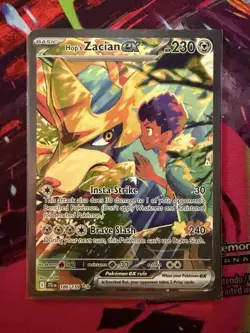 Pokemon TCG Hop's Zacian EX Full Art Holo 186/159 Journey Together SIR - Image 1