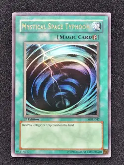 MP YUGIOH MYSTICAL SPACE TYPHOON 1st Edition Ultra Rare Holo MRL-047 - Image 1
