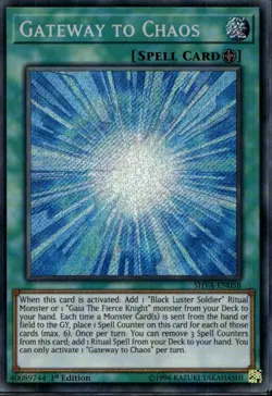 Gateway to Chaos 1st Ed Secret Rare SHVA-EN058 Yu-Gi-Oh! - Image 1