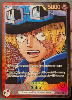 One Piece TCG Sabo OP13-004 Leader Alternate Art Alt English NM/M+ - Image 1