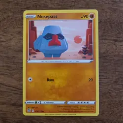 Pokemon TCG Nosepass 073/172 Brilliant Stars Common Basic 90HP English Card - Image 1