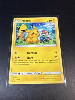 Pikachu 14/30 Pokemon Card 2017 Lycanroc & Alolan Raichu Trainer Kit LP - Image 1