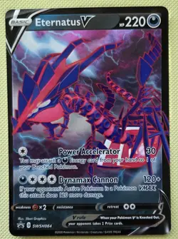 POKEMON TCG- ETERNATUS V SWSH064- BLACK STAR PROMO CARD - Image 1