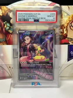 Psa 10 Marnie’s Morpeko 206 Sv: Scarlet & Violet Promo Cards Holo - Image 1