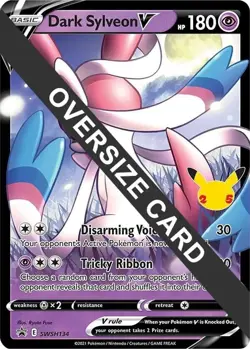 Dark Sylveon V - SWSH134 - Oversized Promo Jumbo Near Mint Pokemon Card - Image 1