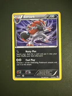 Zoroark Black & White 71/114 Holo Pokemon Trading Card HP - Image 1