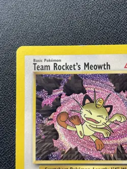 Pokemon Team Rockets Meowth 18 Black Star Promo Rare Card WOTC LP - Image 2