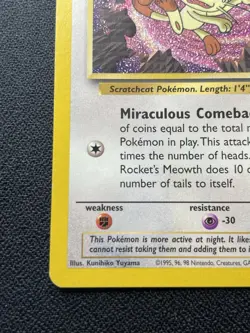 Pokemon Team Rockets Meowth 18 Black Star Promo Rare Card WOTC LP - Image 5