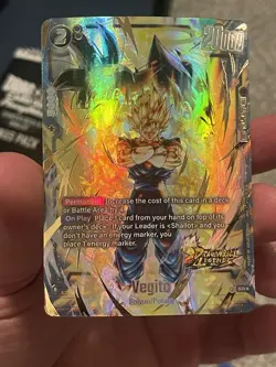Vegito FS09-16 Bonus Pack Gold Art Promo Card Dragon Ball Legends Art MP - Image 1