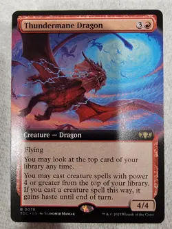 MTG: Thundermane Dragon (Extended Art) Commander: Tarkir: Dragonstorm Regular - Image 1