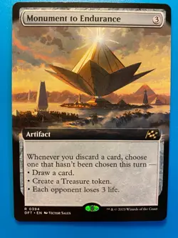 MTG 1x EXTENDED ART Monument to Endurance 394 Aetherdrift Magic Gathering x1 NM - Image 1