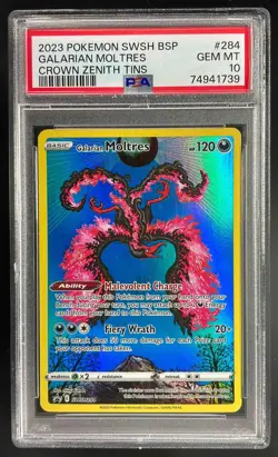 2019 Pokemon SSW&SH Black Star Promos Galarian Moltres PSA 10 Gem Mint #284 - Image 1
