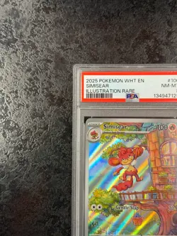 2025 POKEMON WHITE FLARE EN SIMISEAR ILLUSTRATION RARE #100 NM-MT PSA 8 - Image 3