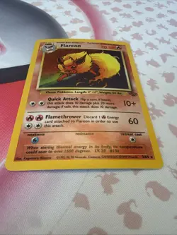 💎 1999 Pokemon NM-MINT Flareon Holo Rare 03/64 Jungle - Image 2