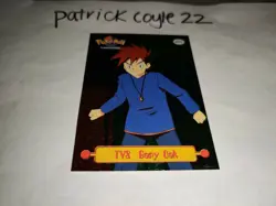 TV8 Gary Oak Holo Pokemon Topps Series 1 Card (Black Label) NM front/MP back - Image 1