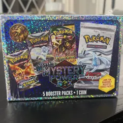 Pokemon MYSTERY POWER BOX 5 Booster Packs 1 Coin 2023 - Image 2