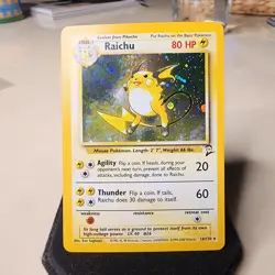 Raichu 16/130 Base Set 2 Holo Rare Pokemon Card - Image 1