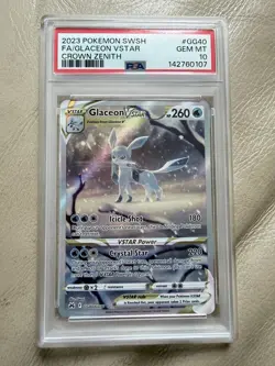 Pokemon TCG Glaceon VSTAR Galarian Gallery Crown Zenith Card GG40/GG70 PSA 10 - Image 1