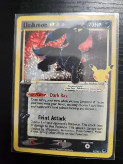 Pokemon Celebrations Umbreon Gold Star Classic Collection 17/17 - Image 1