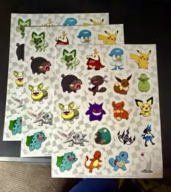 Lot Of 10 Pokemon Sticker Sheets 2023 League Promo Pokemon CCG TCG Pikachu - Image 2
