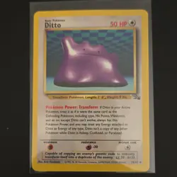 Pokemon TCG Ditto 18/62 Fossil Basic 50HP Rare Unlimited Regular English - Image 1