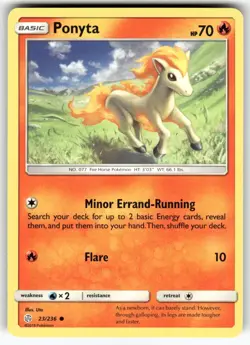 Ponyta SM - Cosmic Eclipse Common Pokemon Lightly played - Image 1