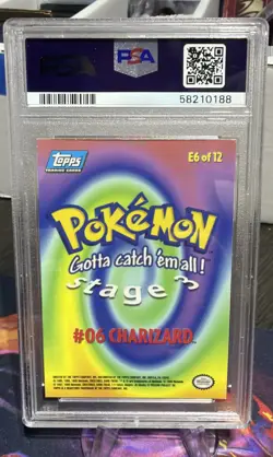 1999 TOPPS POKEMON THE MOVIE EDITION FOIL #E6 CHARIZARD #6 PSA 7 - Image 2