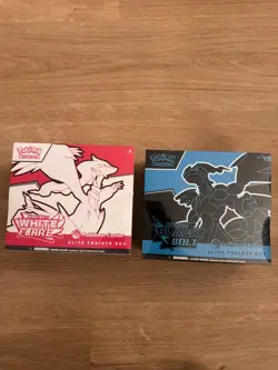Pokemon TCG White Flare & Black Bolt ETB Bundle - Pokemon Center Exclusives - Image 1