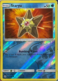 Staryu Reverse Holo - 13/68 - Hidden Fates Pokemon 2019 - Image 1