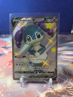Shiny Indeedee V Shining Fates SV114/SV122 Ultra Rare Pokemon TCG - Image 1