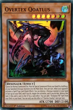 EXFO-EN036 OVERTEX QOATLUS SUPER RARE 1ST EDITION YuGiOh CARD - Image 1