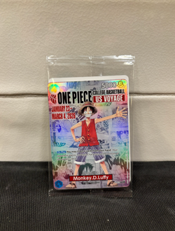 Monkey D. Luffy US Voyage College Basketball Promo Card SEALED Qty 1 - Image 1
