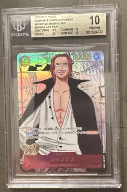 PSA 10 2022 One Piece OP01 Japanese Manga Alternate Art #120 Shanks Japanese - Image 1