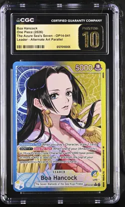2026 ONE PIECE OP14-EB04 #041 BOA HANCOCK ALTERNATE ART LEADER CGC Pristine 10 - Image 1