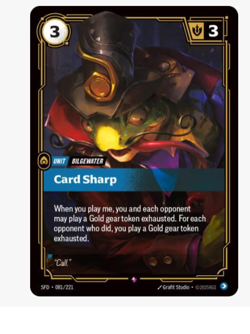 Card Sharp - 081/221 - Rare - Foil Spiritforged Riftbound - Image 1