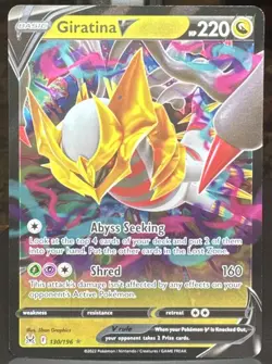 Pokemon Giratina V 130/196 Swsh11 Lost Origin Ultra Rare (Full Art) Holo Card - Image 1