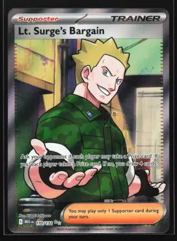 Lt. Surge's Bargain 170/132 Mega Evolution Ultra Rare Pokemon Card - Image 1