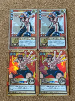 one piece carddass hyper battle ACE Foil Holo anime card 4set 2001/2002 - Image 1
