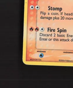 Entei 1/17 POP Series 2 Holo Rare Pokemon Card MP - Image 5