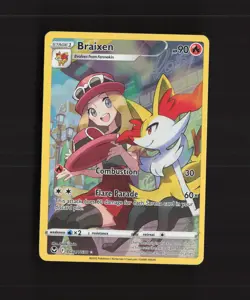 Braixen TG01/TG30 Silver Tempest Full Art Ultra Rare Holo Pokemon Card NM - Image 1