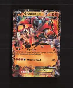 Groudon EX 85/160 Primal Clash Ultra Rare Holo Pokemon Card LP - Image 1