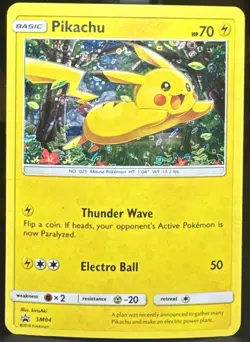 Pokemon Pokemon TCG Pikachu Sun & Moon SM04 Black Star Promo Card - Image 1