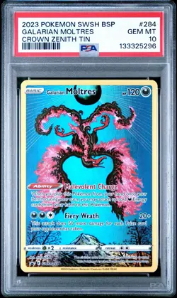 Galarian Moltres SWSH284 SWSH: Sword & Shield Promo Cards Holo PSA 10 - Image 1