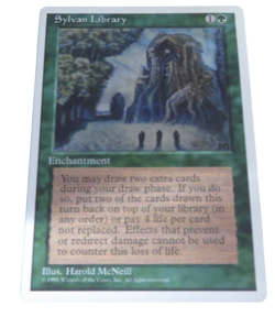 Magic the Gathering Sylvan Library 4th ED Rare Green Enchantment MTG Card 1995 - Image 1