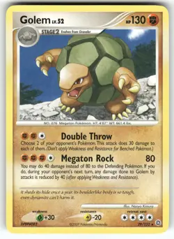 Golem Secret Wonders Rare Pokemon Moderately played - Image 1