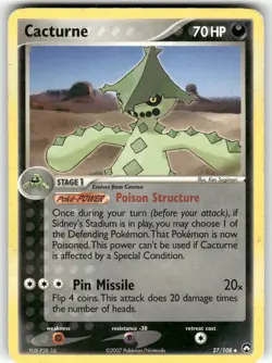 Cacturne Power Keepers Uncommon Pokemon Moderately played - Image 1
