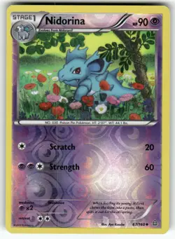 Nidorina XY - Primal Clash Uncommon,Reverse Holo Pokemon Lightly played - Image 1